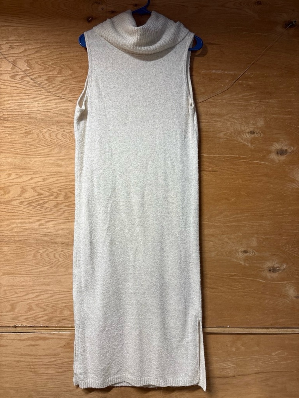 JP Berringer Vintage Sleeveless Turtleneck Knit Maxi Dress in Cream